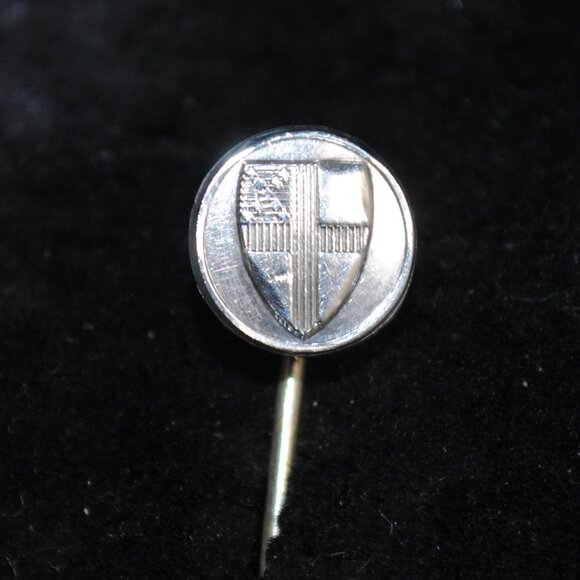 Vintage "I Am an Episcopalian" Episcopal Shield Hayward Sterling Stick Pin - Picture 1 of 9